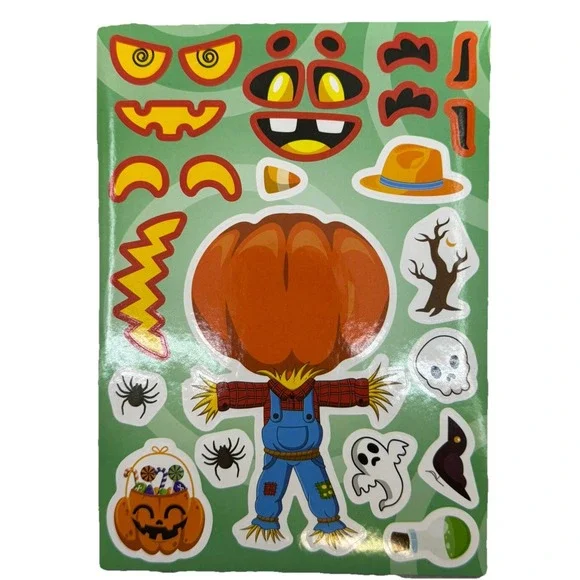 Make-a-face Sticker Stickers Sheets Make Your Halloween Monster 24 Sheets - Picture 12 of 16